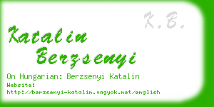 katalin berzsenyi business card